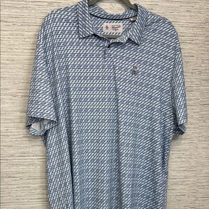 Original Penguin Light Blue Geometric Print Polo
